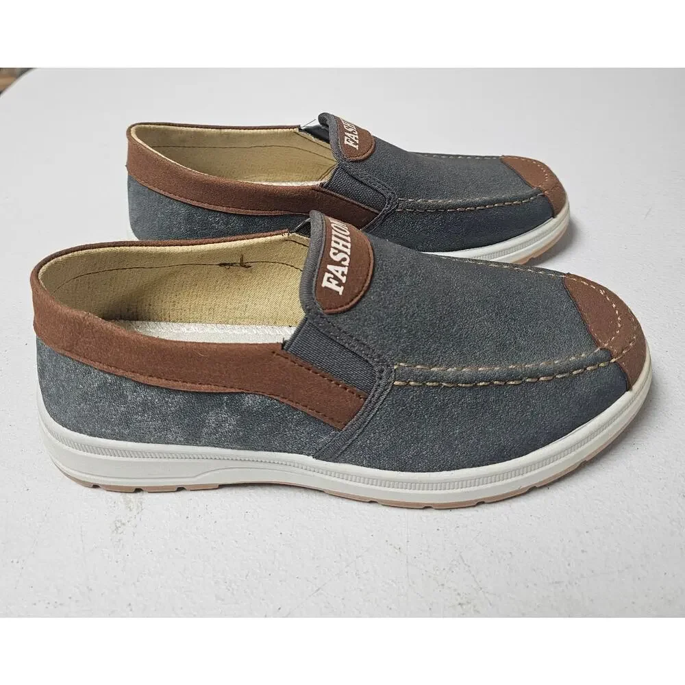 NWOB Men's Fashion Suede Slip-on Loafers Size EU43 US 9.5-10